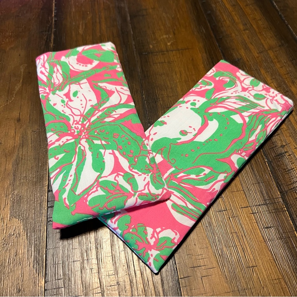 Hot or Cold Gel Pack with washable Pink and Green Flower & Elephant Print Cover